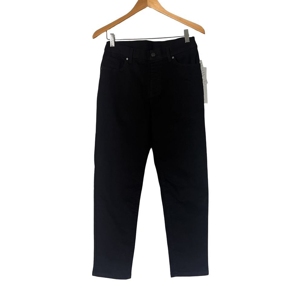 A679602 Women with Control Contour Curves Denim Pants Black P8